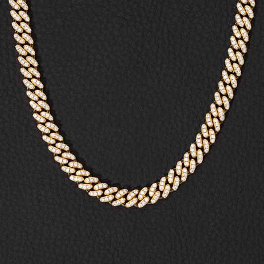 Ice Stone 8mm VVS Moissanite Cuban Chain Necklace