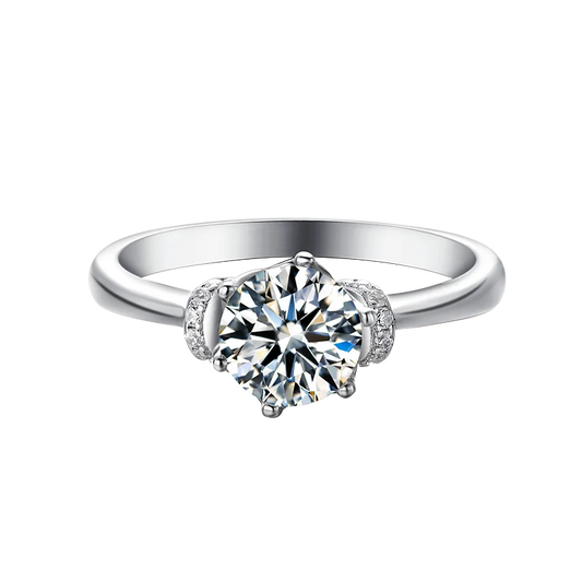 Moissanite Diamond Romantic Gift Engagement Wedding Love Band Ring Moissanite Jewelry 925 Silver Ring