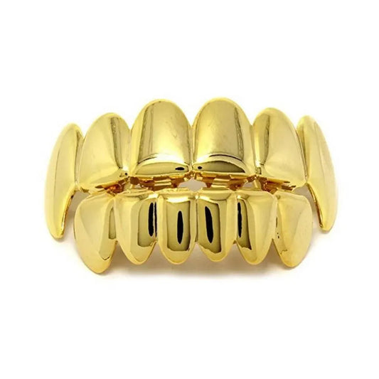 Men Women Body Jewelry Iced Out Hip Hop Top Bottom Teeth Grillz Gold Silver Color False Teeth Bump Lattice Dental Grills Set
