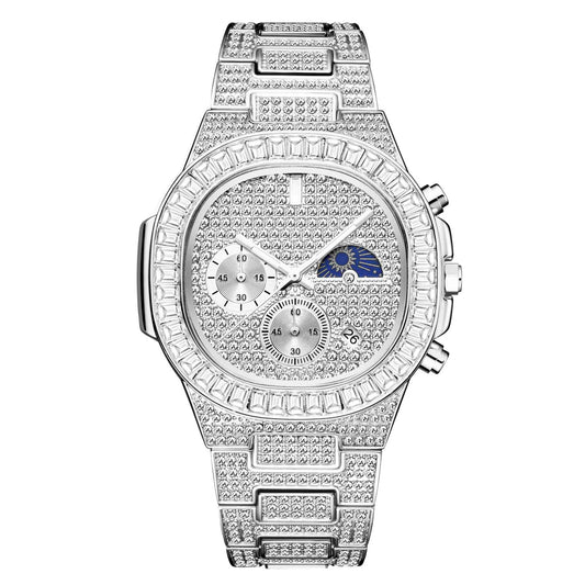 Ice Stone Men’s Luxury Iced Out Gold Diamond Watch