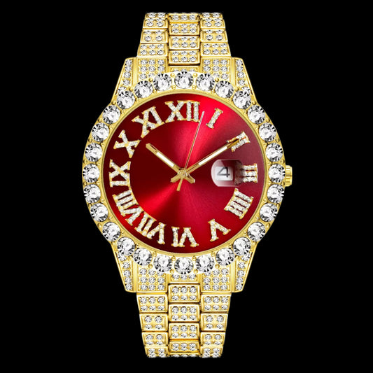 Ice Stone 2025 Full Diamond Bling Luxury Quartz Watch