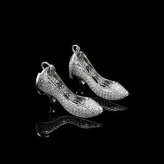 Ice Stone 18K White Gold Plated 925 Silver Diamond Earrings