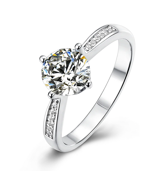 Wholesale Price GRA Certified Moissanite Diamond Ring Round Cut 1 Carat Engagement Ring Women