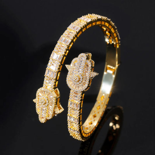 Ice Stone Hip Hop Retro Cool Zircon Palm Wrap Bracelets