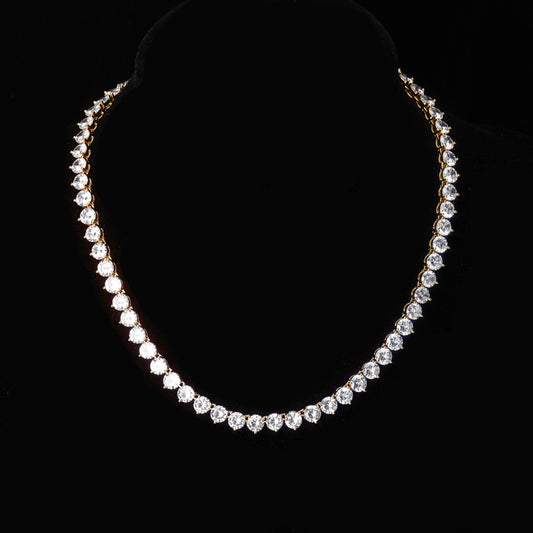 Ice Stone 3-4mm Prong Tennis Necklace