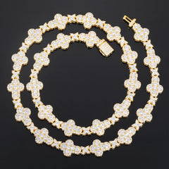 Exquisite Iced Out 10mm 925 Sterling Silver Moissanite Cross Cuban Link Chain Necklace GRA Certificated Pass Diamond Tester