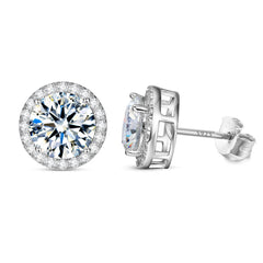 Pass Diamond test VVS D Moissanite Earrings Men Women 0.5CT-3CT 925 Silver GIA Certificate Lab Diamond Stud Luxury Jewelry
