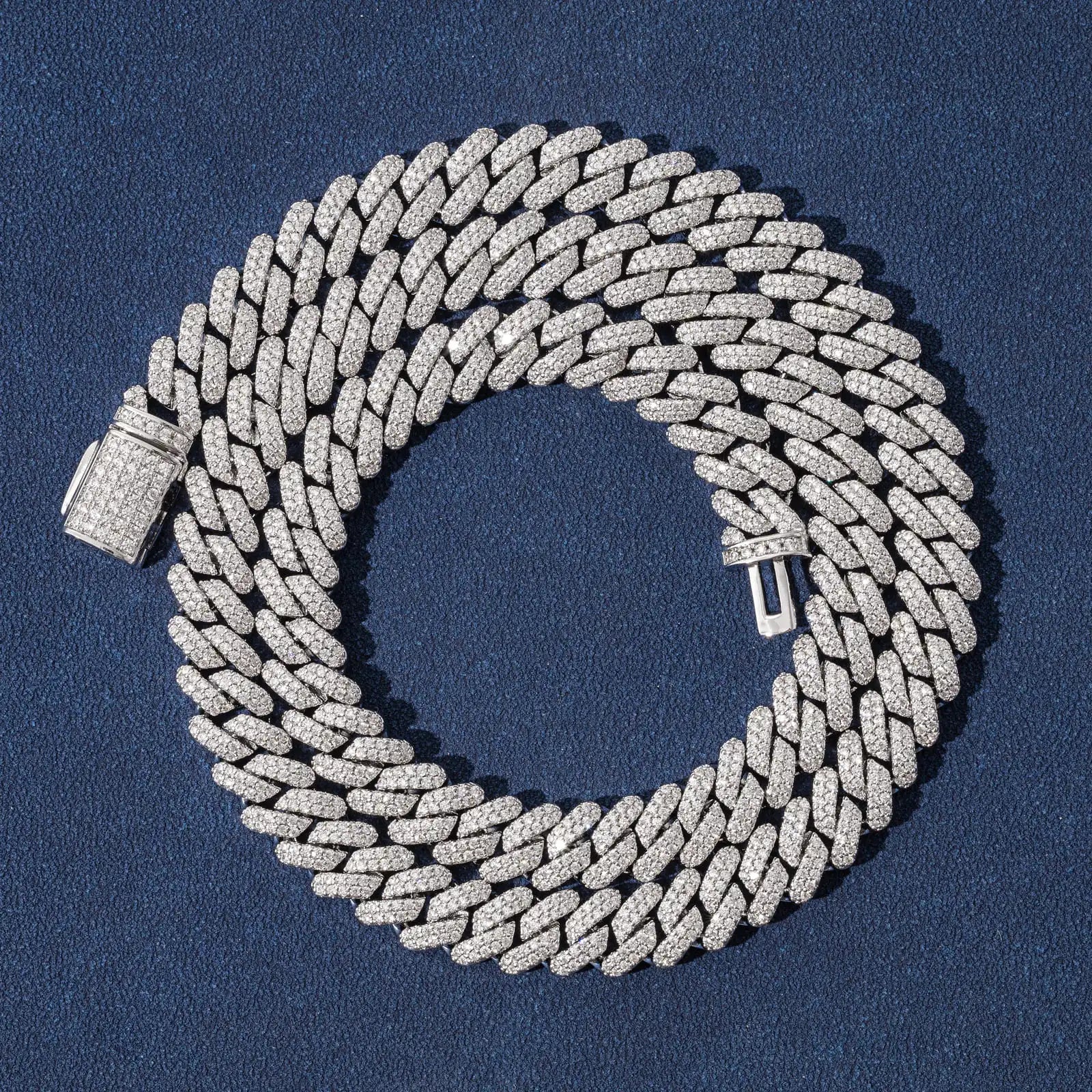 TopIcy 2 Rows Diamond 9mm Iced Out Small Cuban Chain Fashion Jewelry Necklace Brass 18K Gold Plated 3A CZ Shiny Necklace Women