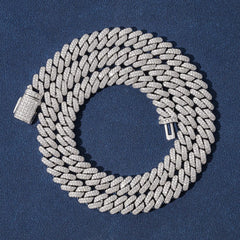 TopIcy 2 Rows Diamond 9mm Iced Out Small Cuban Chain Fashion Jewelry Necklace Brass 18K Gold Plated 3A CZ Shiny Necklace Women