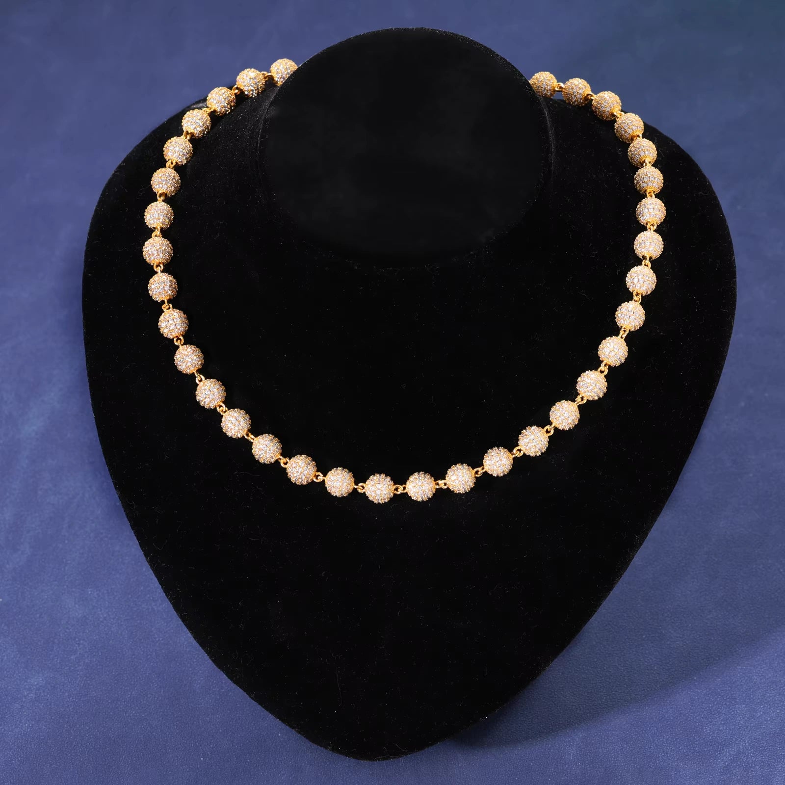 Ice Stone 2025 Fashion Bling 10mm Ball Chain Zircon Necklace