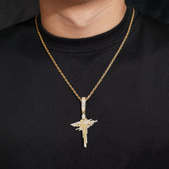 Ice Stone Pass Diamond Tester 925 Silver Gold Plated VVS Moissanite Pendant