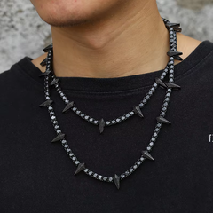 Ice Stone 5MM Black Moissanite Tennis Necklace