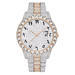 Ice Stone Luxury Bling Full Iced Out Diamond Quartz Watch