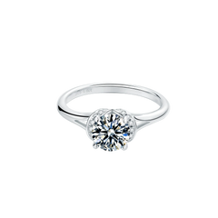 D Color VVS White Gold Solitaire Ring White Moissanite Engagement Wedding Rings for Women Engagement