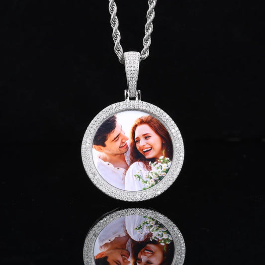 Ice Stone Rapper S925 Silver VVS D Moissanite Two Rows Pendant