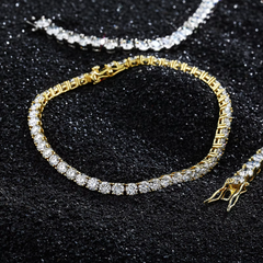 Ice Stone Moissanite Tennis Bracelet 925 Silver Men