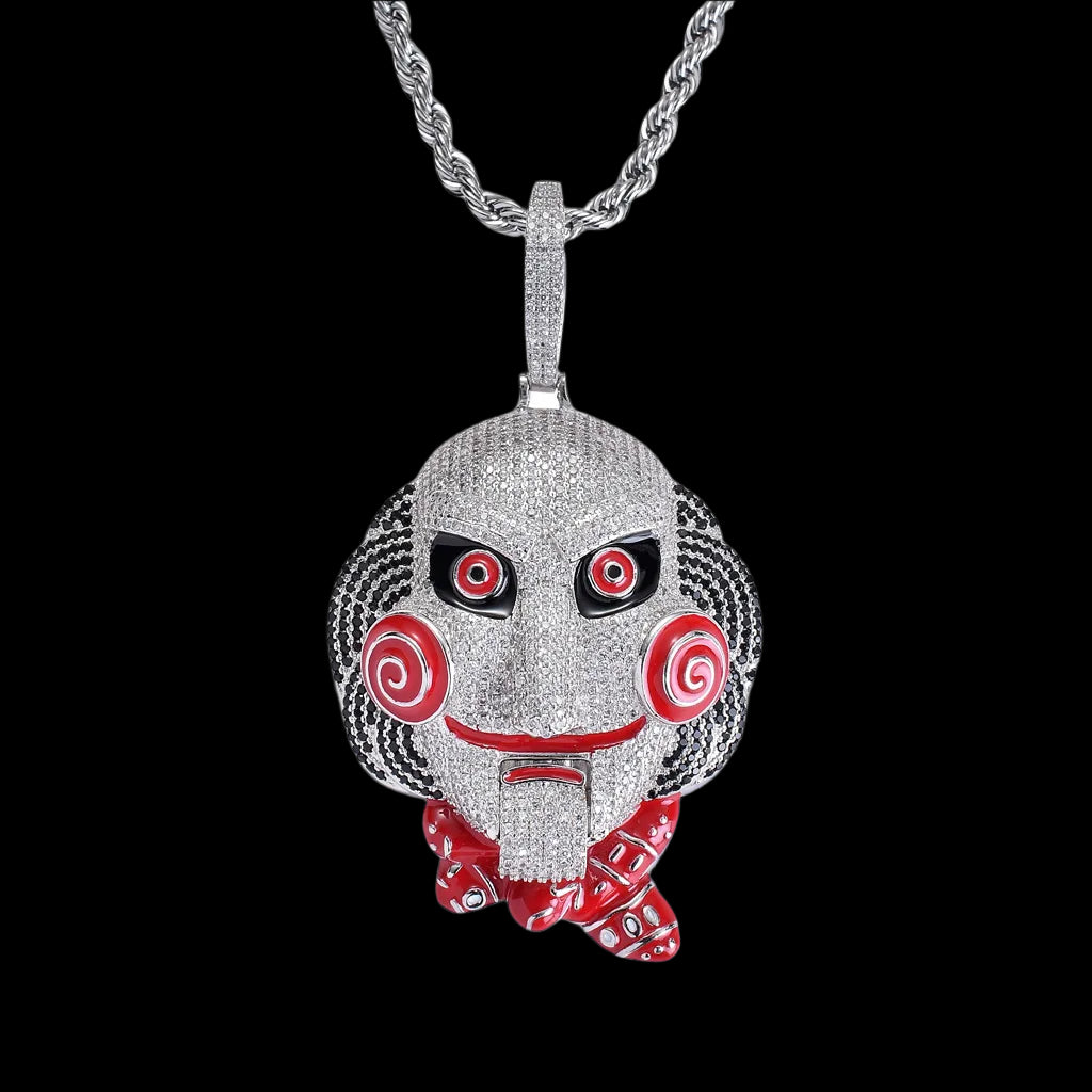 Ice Stone Hip Hop Big Horror Mouth Iced Out Pendant