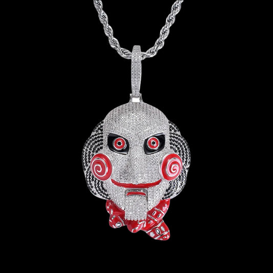 Ice Stone Hip Hop Big Horror Mouth Iced Out Pendant
