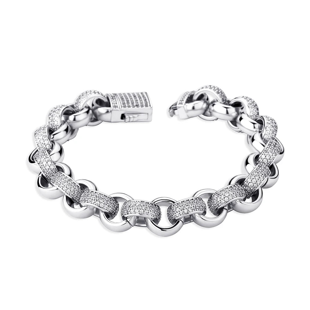 Ice Stone 12mm O Shape Cuban Bracelet