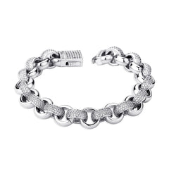 Ice Stone 12mm O Shape Cuban Bracelet