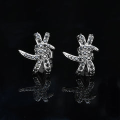 New Design Black Bow Knot VVS D Moissanite Diamond Earrings Hot Selling 925 Sterling Silver Earring Jewelry for Women