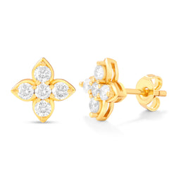 New Design Hip Hop Jewelry VVS D Moissanite Earring Cross Iced Out Jewelry 925 Sterling Silver Stud Earrings for Gift