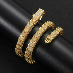 Ice Stone 8mm V-Shape CZ Cuban Necklace