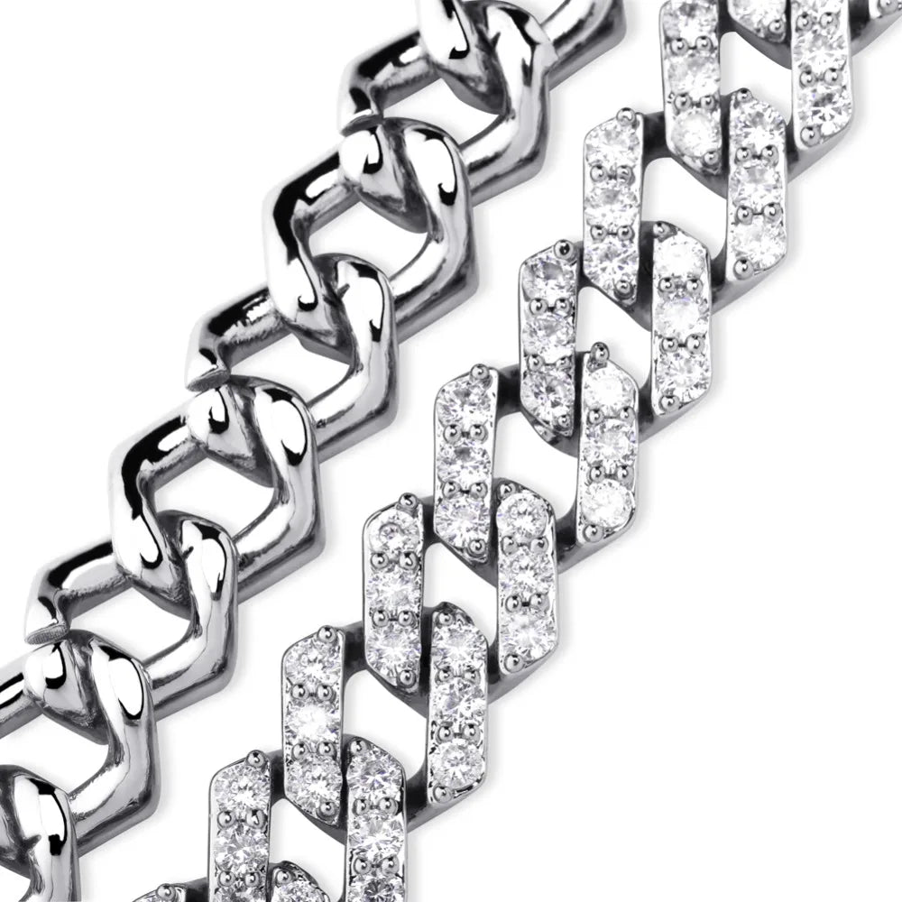 14mm Wide Big Cuban Link Chain 18k Gold Plated Man Steel Bracelet European Best Selling Men's Cuban Link Chain Bracelet