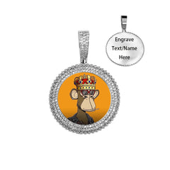 Ice Stone Photo Frame Pendant Hip Hop