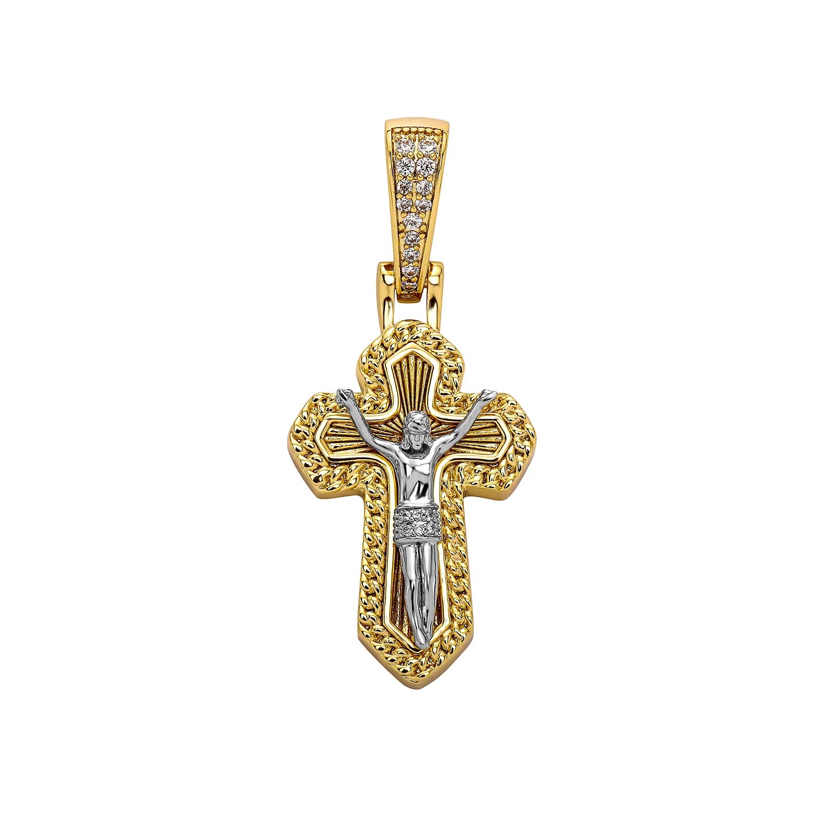 New Arrival Fashion Cross Jesus Christian Charms Pendant Iced Out 5A ZC Cross Pendant Jewelry Hot Selling Cross Pendant Necklace