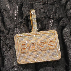 Ice Stone 5A Zircon Rectangle Full CZ Custom Pendant Necklace