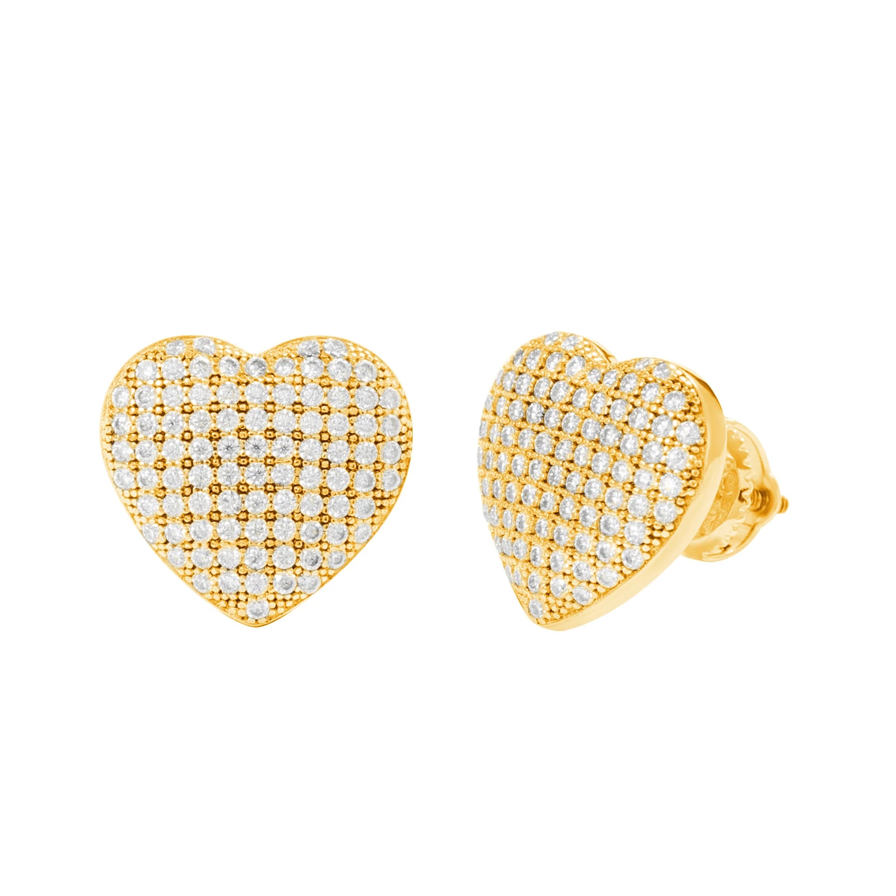 Pass Diamond Tester Iced Out Men and Women Trendy Heart Stud Earrings Fashion 925 Sterling Silver Moissanite Diamond Jewelry