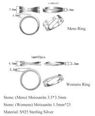 Ice Stone Custom 925 Silver Lab Grown Diamond Rings