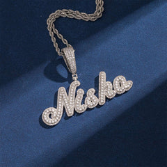 Moissanite Pendant Pass Diamond Tester 925 Sterling Silver Custom Name Necklace Hip Hop Jewelry for Men Women