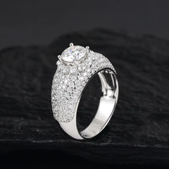 Ice Stone Ice Out Moissanite Hip Hop Ring