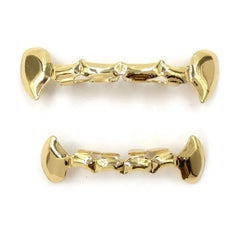 Wholesale Bling Hip Hop Gold Top Bottom Teeth Grillz Mouth Grills Body Jewelry