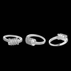 Ice Stone Spiral Rose Gold CZ Micro Setting Iced Out Rings