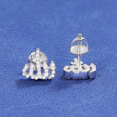Ice Stone Moissanite Iced Out Allah Stud Earrings