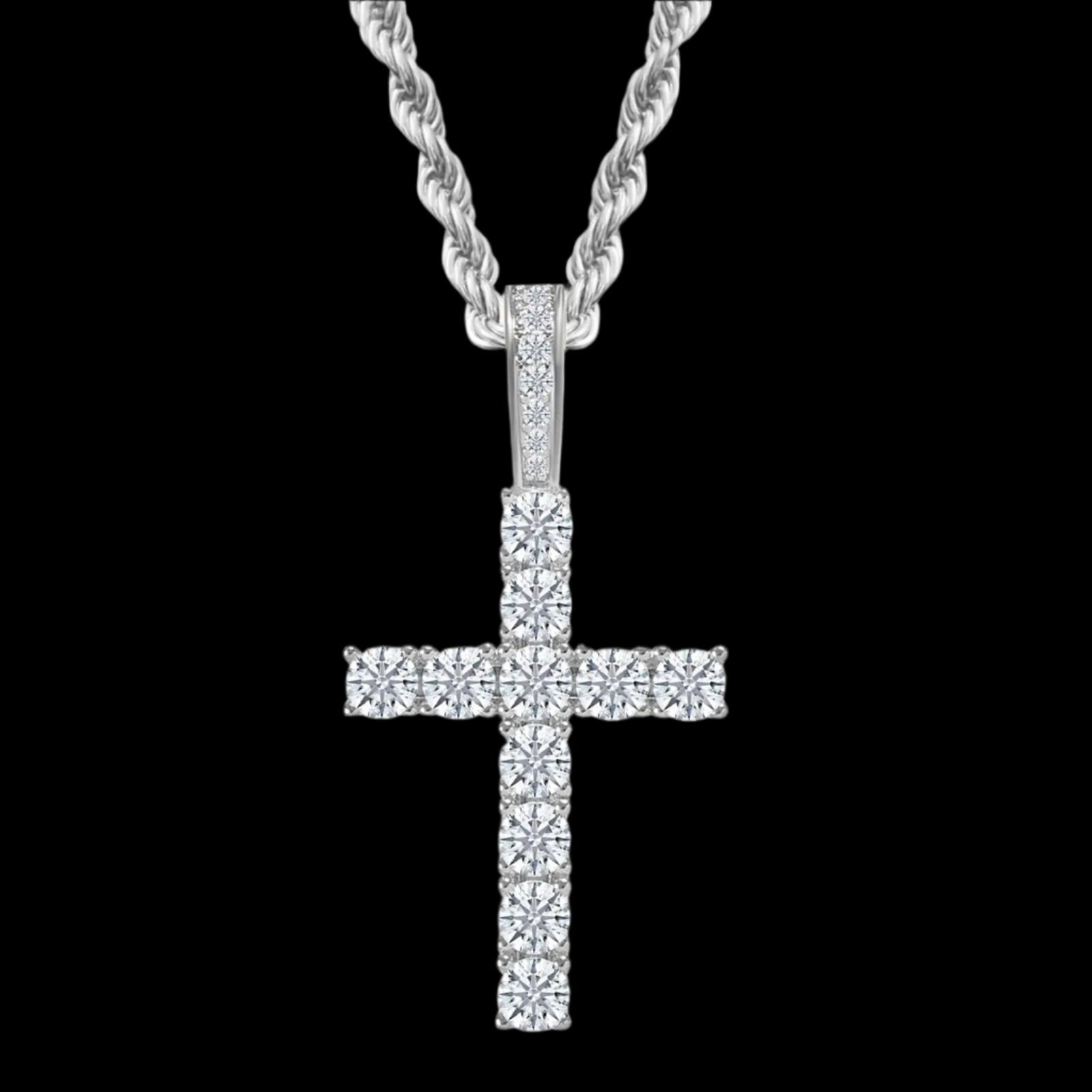 Ice Stone Wholesale Christian 5A Zircon Iced Out Cross Pendant