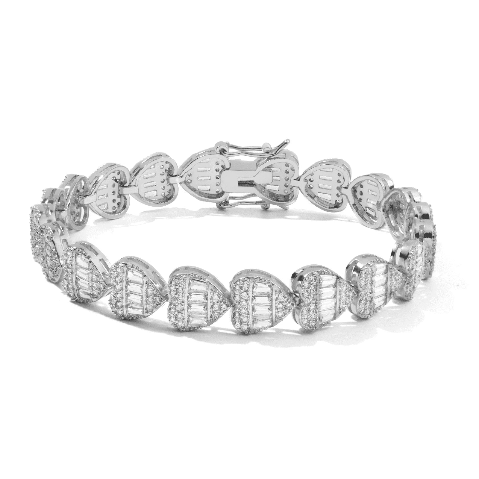 Ice Stone 9MM Heart Shape Tennis Bracelet CZ Bling
