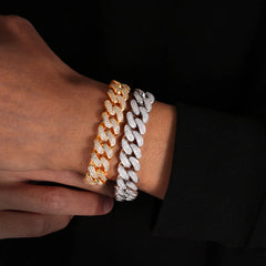 Ice Stone Unisex 12mm Cuban Link 5A CZ Gold Chain