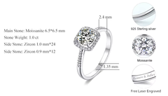Ice Stone 1.0ct VVS Moissanite Classic Couple Rings