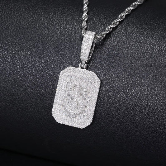 Ice Stone New Arrival Pass Diamond Tester 925 Silver Moissanite Dollar Pendant