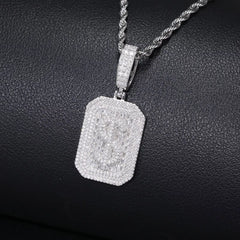 Ice Stone New Arrival Pass Diamond Tester 925 Silver Moissanite Dollar Pendant