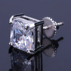Ice Stone Hip Hop Iced Out 8mm CZ Stud Earrings