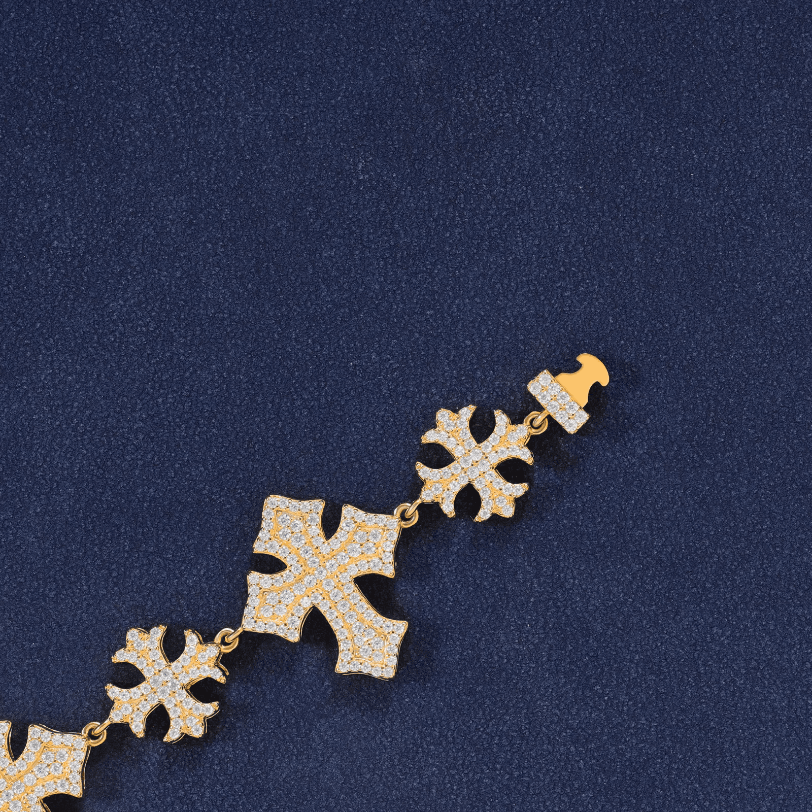 Ice Stone 22mm VVS Moissanite Cross Tennis Bracelet