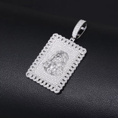 Ice Stone 925 Silver Micro Pave VVS D Moissanite Jesus Pendant