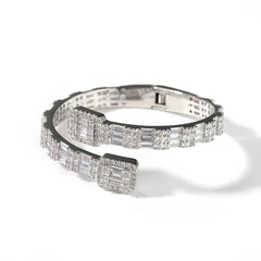 Ice Stone Safety Clasp CZ Mixed Paved Bracelet