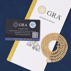 Ice Stone 6mm VVS Moissanite Cuban Chain Silver Men