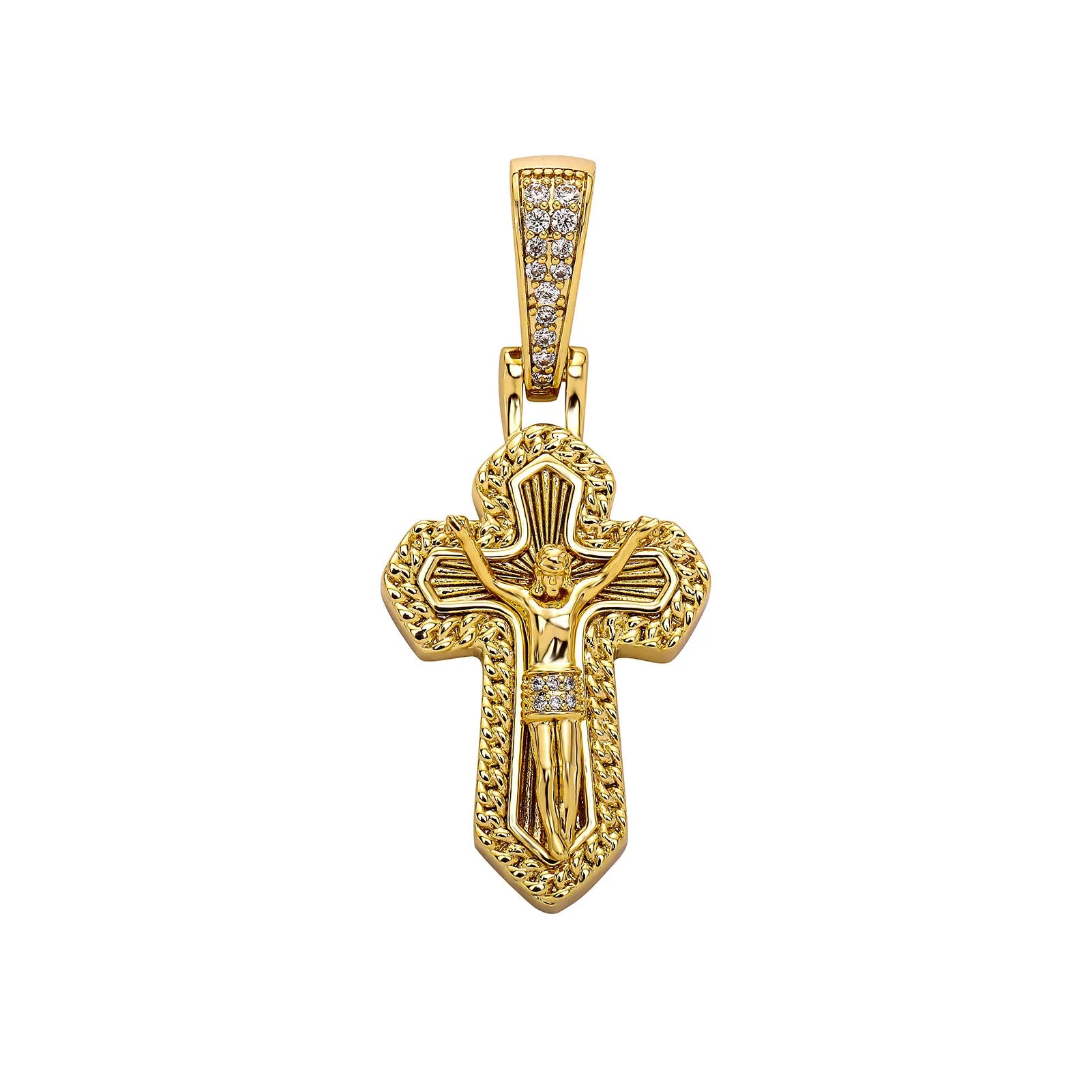 New Arrival Fashion Cross Jesus Christian Charms Pendant Iced Out 5A ZC Cross Pendant Jewelry Hot Selling Cross Pendant Necklace
